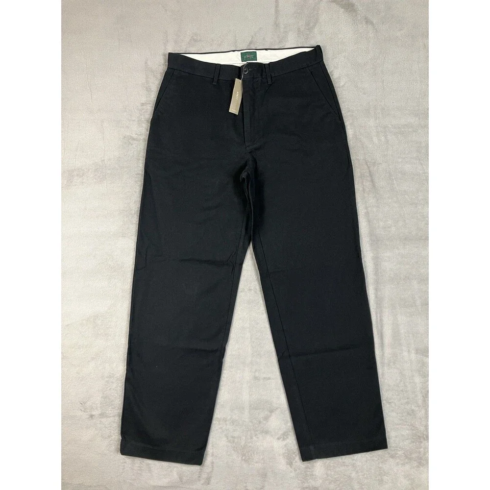 J Crew Pants Mens 31x30 Black Cotton Classic Chino Straight Casual Preppy BE611